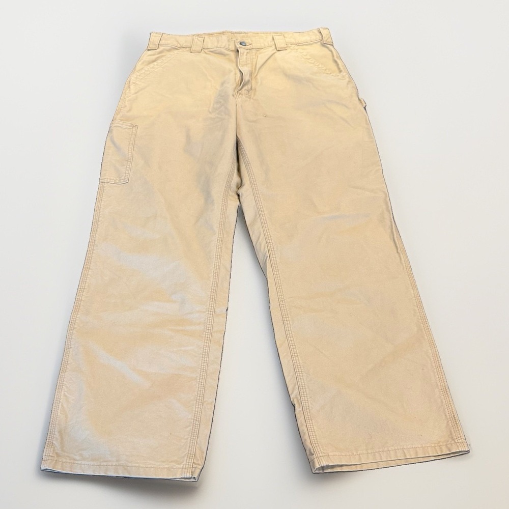 Carhartt B151 Dungaree Fit Work Pants Tan 36x30 Men's Utility Carpenter